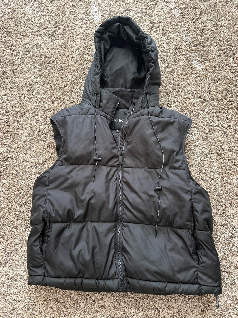 Fashion Nova Black Kids Hooded Puffer Vest
